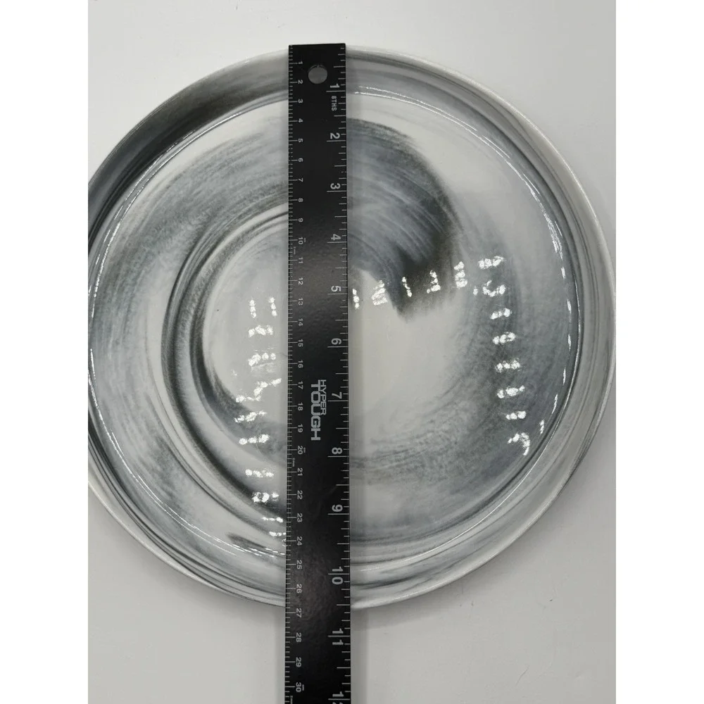 Artisanal Kitchen Supply Marble Black‎ Coupe Dinner Plate 10.75